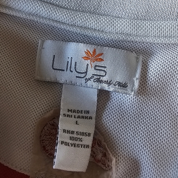 Lily’s BIGHORN Golf Club Sleeveless Polo L Red White Colorblock Sport Top - Picture 3 of 10